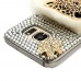 Samsung Galaxy S7 - Luxury Handmade Bling Bling 3D Rhinestone Crystal Protective Hard Clear Phone Cover Case - Furry Leopard